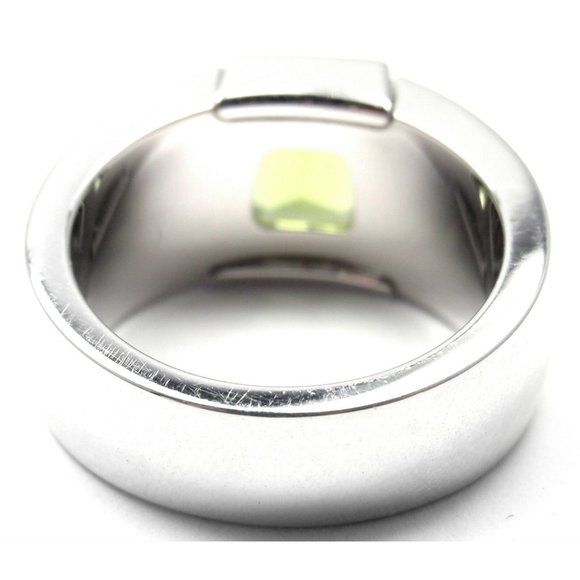 Rare! Authentic Cartier La Dona 18k White Gold Peridot Ring Box Certificate - Picture 5 of 8